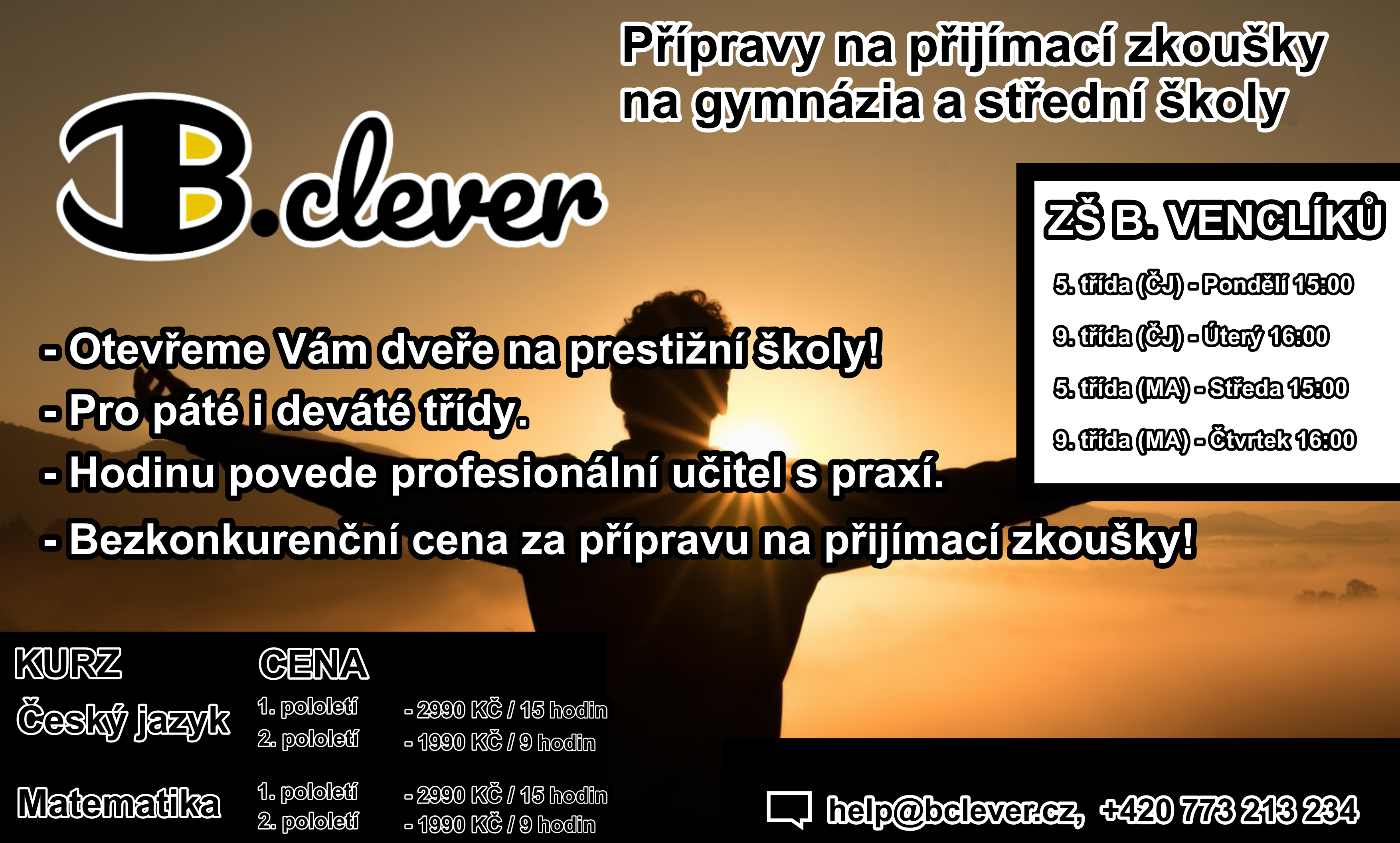 Přípravy na přijímací zkoušky na gymnázia a střední školy