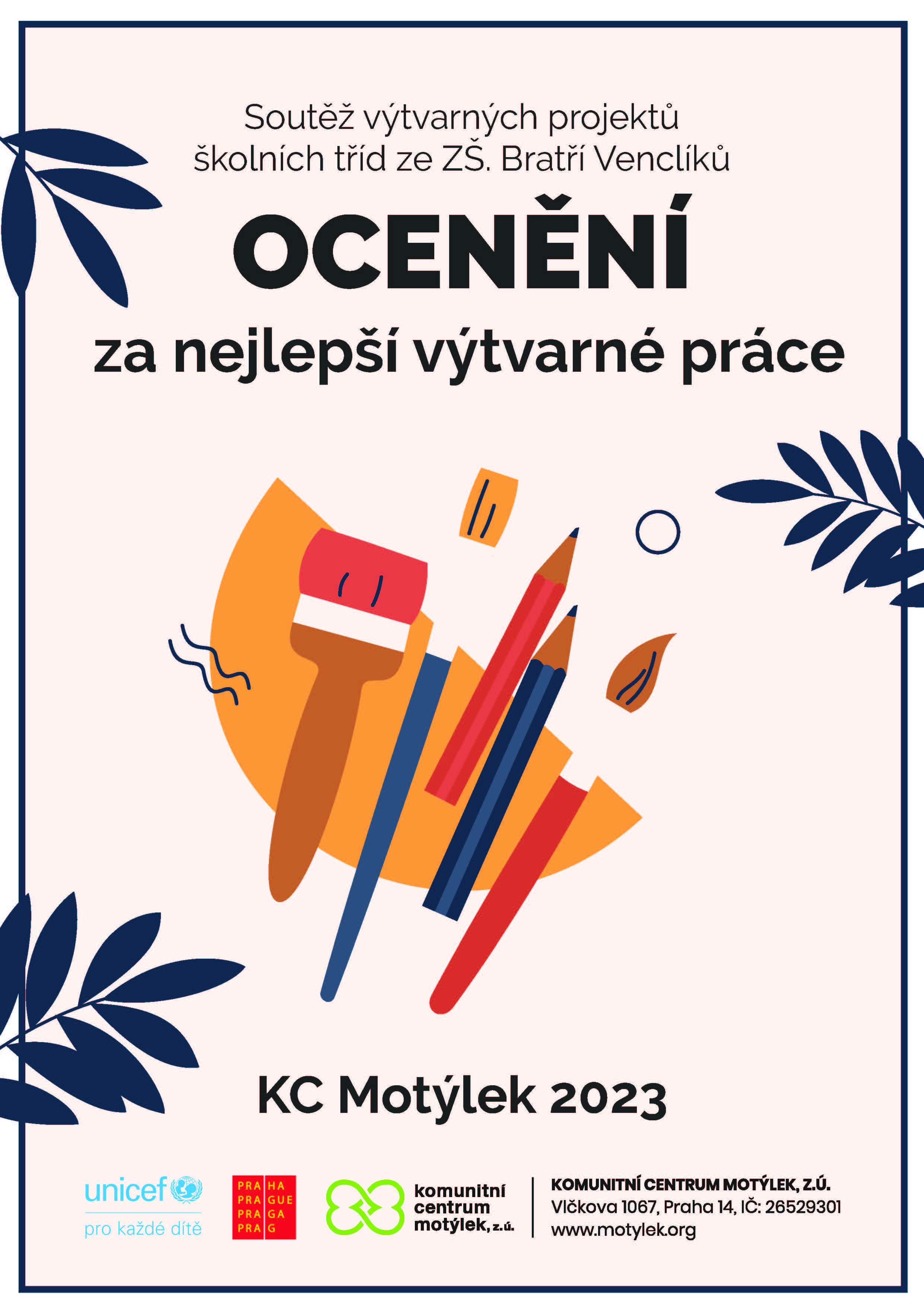 Ocenění za nejlepší výtvarné práce - KC Motýlek 2023