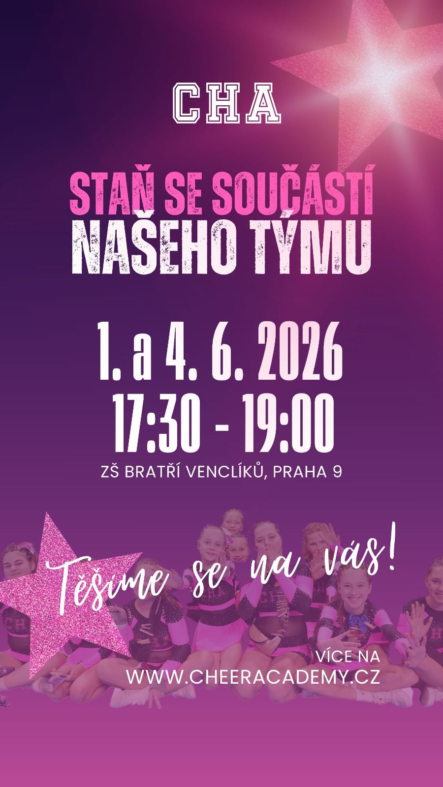 Staň se součástí týmu Cheer Academy